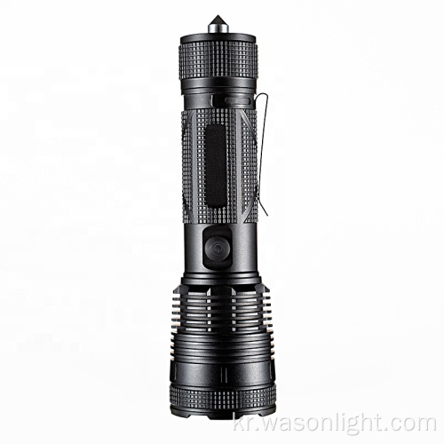 Wason Professional XHP90 고전력 2000 Lumens 방수 휴대용 야외 알루미늄 전술 LED 횃불 및 손전등 벨트 클립